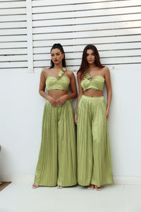 ORA Pleated Trousers - Island Mint Green