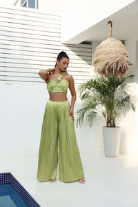 ORA Pleated Trousers - Island Mint Green