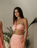 ANAYA Signature Ruched Top - Peach Rose