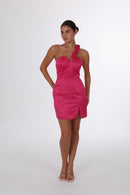 NISSY Dress – Fuchsia Flame