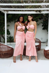 ANAYA Ruched Skirt - Peach Rose