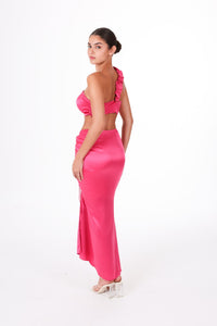 ANAYA Ruched Skirt - Fuchsia
