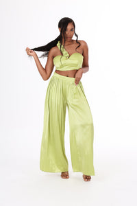 ORA Pleated Trousers - Island Mint Green