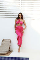 ANAYA Ruched Skirt - Fuchsia