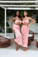 ANAYA Signature Ruched Top - Peach Rose