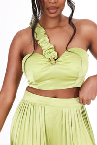 ORA Signature Ruched Top - Island Mint Green