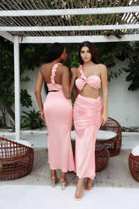 ANAYA Ruched Skirt - Peach Rose