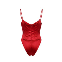 AMORA CORSET BODYSUIT - SCARLET RED