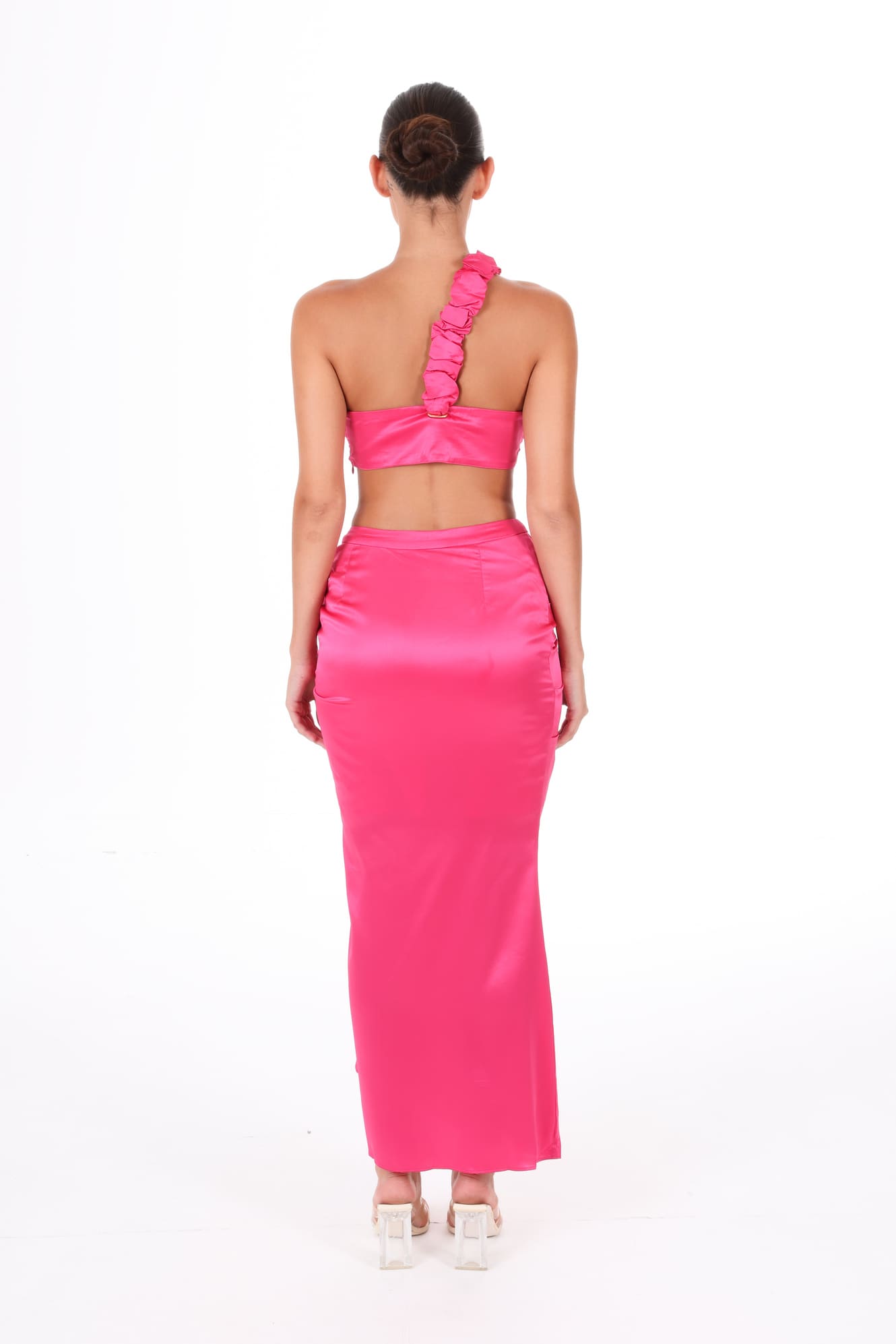 ANAYA Ruched Skirt - Fuchsia
