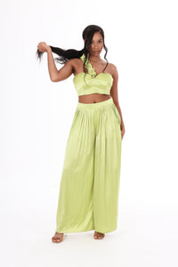 ORA Pleated Trousers - Island Mint Green