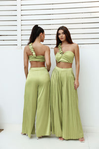 ORA Pleated Trousers - Island Mint Green