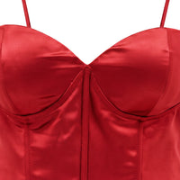 AMORA CORSET BODYSUIT - SCARLET RED