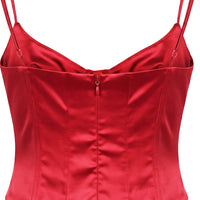 AMORA CORSET BODYSUIT - SCARLET RED