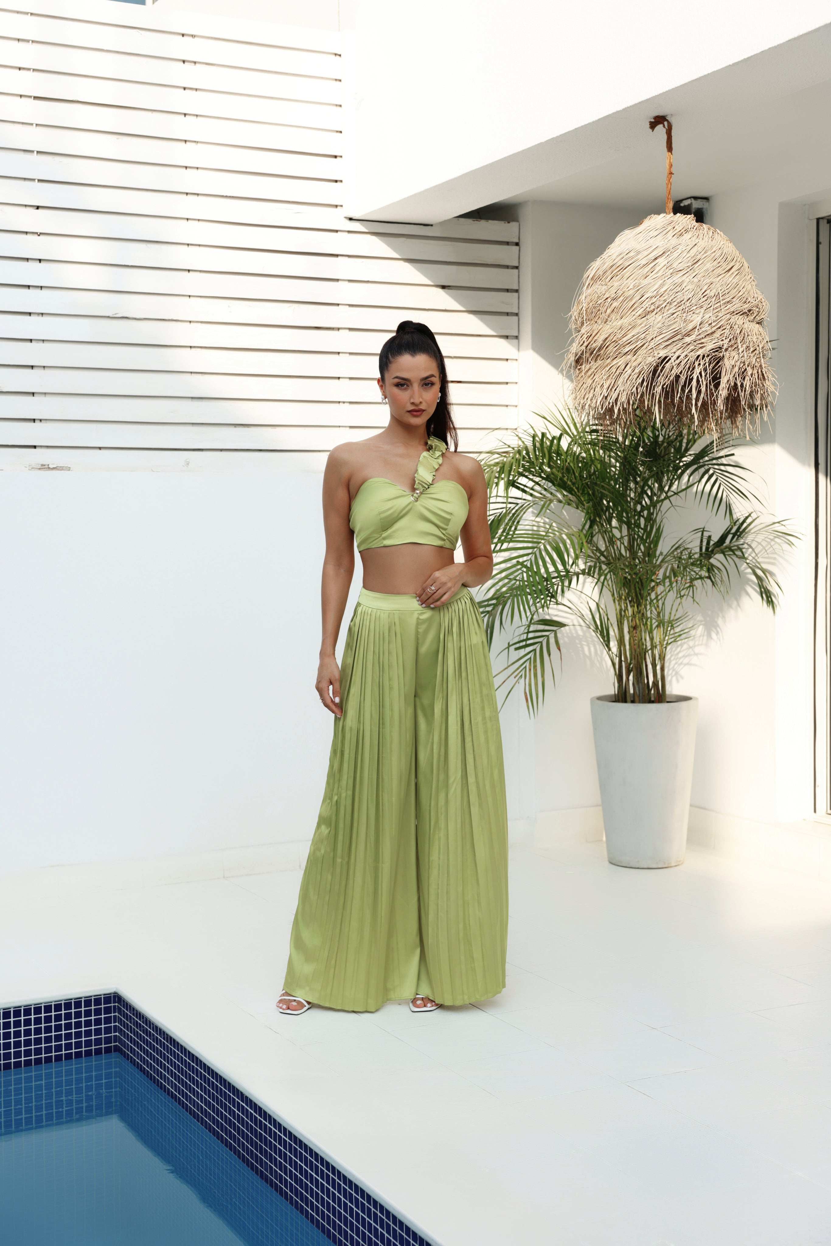 ORA Set Ruched Top - Island Mint Green