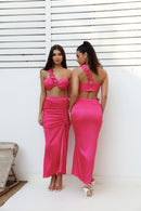 ANAYA Ruched Skirt - Fuchsia