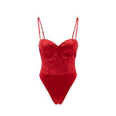 AMORA CORSET BODYSUIT - SCARLET RED