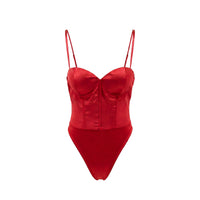 AMORA CORSET BODYSUIT - SCARLET RED