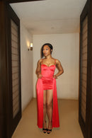 AMORA CORSET BODYSUIT - SCARLET RED